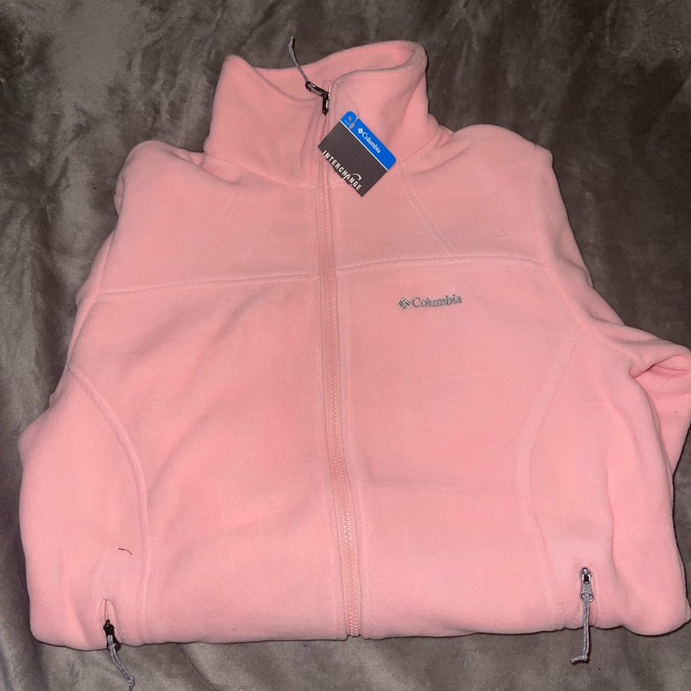 COLUMBIA WOMENS FLEECE JACKET / SOFT PINK  /
